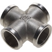 Крестовина никелированная латунь, г/г/г/г, 3/4", GENERAL FITTINGS 51048-3/4