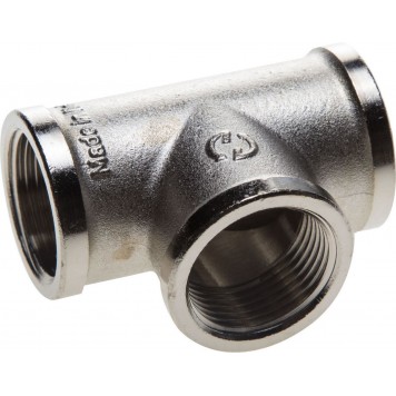 51052-3/4 | Тройник никелированная латунь, г/г/г, 3/4", GENERAL FITTINGS-0