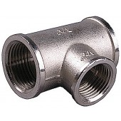 Тройник переходной, никелированная латунь, г/г/г, 1"-1/2"-1", GENERAL FITTINGS 51060-1-1/2-1