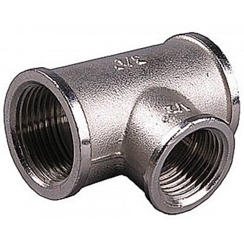 51060-1-1/2-1 | Тройник переходной, никелированная латунь, г/г/г, 1"-1/2"-1", GENERAL FITTINGS-0