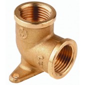 Уголок с креплением к стене в двух точках, латунь, г/г, 1/2", GENERAL FITTINGS 51076-G/G-1/2