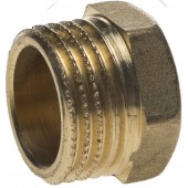 Заглушка латунь, 6-ти гранная головка, наружная резьба, 1/2", GENERAL FITTINGS 51098-S-1/2