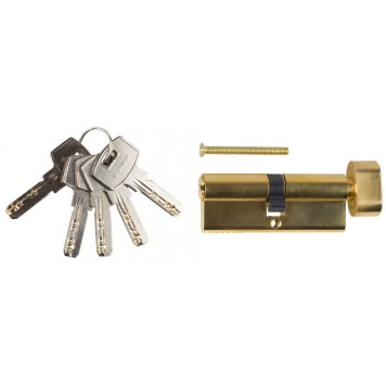 52107-80-1 | Механизм цилиндровый, повышенной защищенности, тип "ключ-защелка", цвет латунь, 6-PIN, 80мм, ЗУБР ЭКСПЕРТ-0