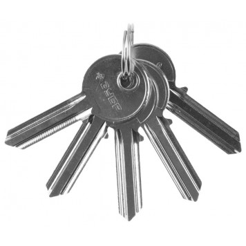 52195_z01 | Заготовка ключа для цилиндровых механизмов, английский тип, 5 шт., ЗУБР МАСТЕР-0