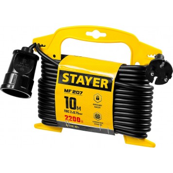55014-10_z01 | Удлинитель на рамке "MF 207", 10 м, 2200 Вт, 1 гнездо, ПВС 2х0,75 мм2, STAYER-4