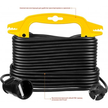 55014-15_z01 | Удлинитель на рамке "MF 207", 15 м, 2200 Вт, 1 гнездо, ПВС 2х0,75 мм2, STAYER-5