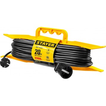 55018-20_z01 | Удлинитель на рамке "MF 207", 20 м, 2200 Вт, 1 гнездо, ПВС 2х0,75 мм2, STAYER-4