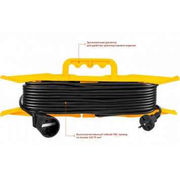 55018-20_z01 | Удлинитель на рамке "MF 207", 20 м, 2200 Вт, 1 гнездо, ПВС 2х0,75 мм2, STAYER-5