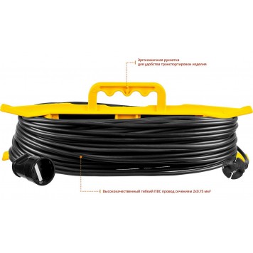 55018-50_z01 | Удлинитель на рамке "MF 207", 50 м, 2200 Вт, 1 гнездо, ПВС 2х0,75 мм2, STAYER-5