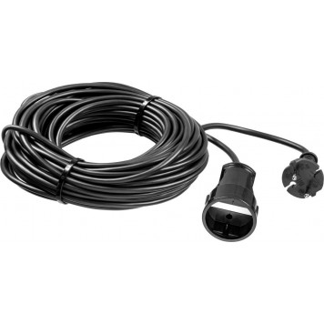 55023-20 | Удлинитель-шнур, 20 м, 2200 Вт, 1 гнездо, ПВС 2х0,75 мм2, ЗУБР МАСТЕР-0