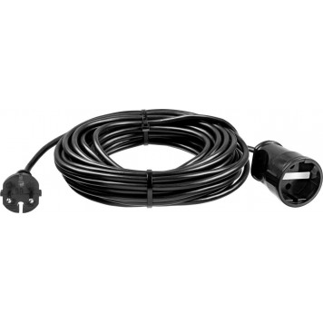 55023-20 | Удлинитель-шнур, 20 м, 2200 Вт, 1 гнездо, ПВС 2х0,75 мм2, ЗУБР МАСТЕР-4