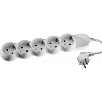 55058-5 | Удлинитель электрический, ПВС сечение 1кв мм, заземл, 5 гнезд, макс мощн 3500Вт, 5м, ЗУБР МАСТЕР-0