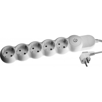 55059-3 | Удлинитель электрический, ПВС сечение 1кв мм, выкл, заземл, защитная шторка, 5 гнезд, макс мощн 3500Вт, 3м, ЗУБР МАСТЕР-0