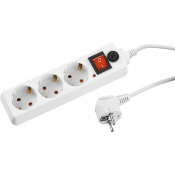 55065-1.5 | Сетевой фильтр электрический, 3 гнезда, макс. мощн. 2200 Вт, 1.5м, STAYER STANDARD-0