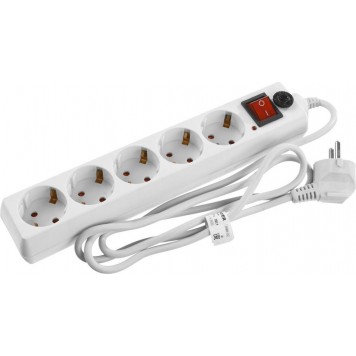 55066-1.5 | Сетевой фильтр электрический, 5 гнезд, макс. мощн. 2200 Вт, 1.5м, STAYER MASTER-2