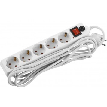 55066-3 | Сетевой фильтр электрический, 5 гнезд, макс. мощн. 2200 Вт, 3м, STAYER MASTER-2