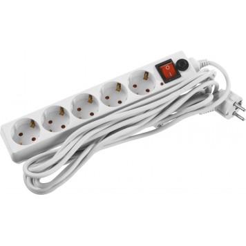 55066-5 | Сетевой фильтр электрический, 5 гнезд, макс. мощн. 2200 Вт, 5м, STAYER MASTER-2