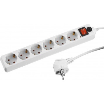 55067-3 | Сетевой фильтр электрический, 6 гнезд, заземление, макс. мощн. 2200 Вт, 3м, STAYER MASTER-0
