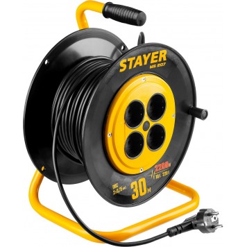 55073-30_z01 | Удлинитель на катушке MS 207, 30 м, 2200 Вт, 4 гнезда, ПВС 2х0,75 мм2, STAYER-5