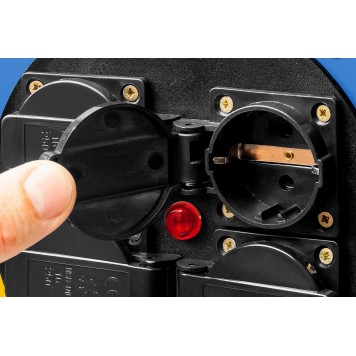 55079-30 | Удлинитель на катушке, 30 м, 4000 Вт, 4 гнезда, IP44, КГ 3х2,5 кв мм, ЗУБР ПРОФЕССИОНАЛ-9