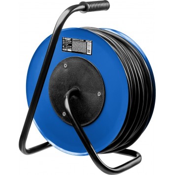 55079-50 | Удлинитель на катушке, 50 м, 4000 Вт, 4 гнезда, IP44, КГ 3х2,5 кв мм, ЗУБР ПРОФЕССИОНАЛ-5