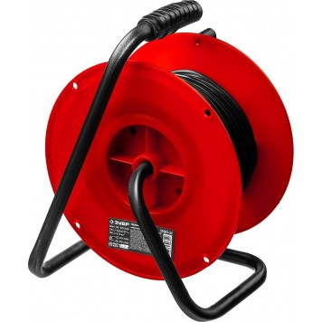 55083-30 | Удлинитель на катушке, 30 м, 2500 Вт, 4 гнезда, ПВС 3х0,75 кв мм, ЗУБР МАСТЕР-5