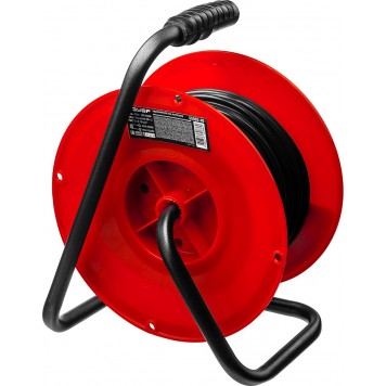 55083-40 | Удлинитель на катушке, 40 м, 2500 Вт, 4 гнезда, ПВС 3х0,75 кв мм, ЗУБР МАСТЕР-5