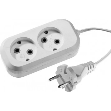 55091-5 | Удлинитель электрический, ШВВП сечение 0,75кв мм, 2 гнезда, макс мощн 1300Вт, 5м, СИБИН-0