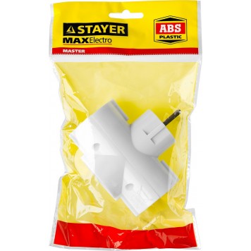 55093-3 | Разветвитель электрический, 3 гнезда, 16А/220В, STAYER MAXELECTRO-1
