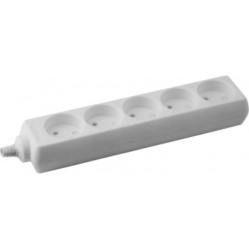 55100-5 | Колодка для удлинителя, 5 гнезд, макс мощность 3500Вт, DEXX-0