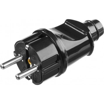 55160-B | Вилка электрическая, 16А/220В, с заземлением, черная, STAYER MAXELECTRO-0