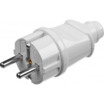 55160-W | Вилка электрическая, 16А/220В, с заземлением, белая, STAYER MAXELECTRO-0