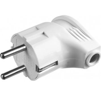 55161-W | Вилка электрическая, 16А/220В, угловая, с заземлением, белая, STAYER MAXELECTRO-0