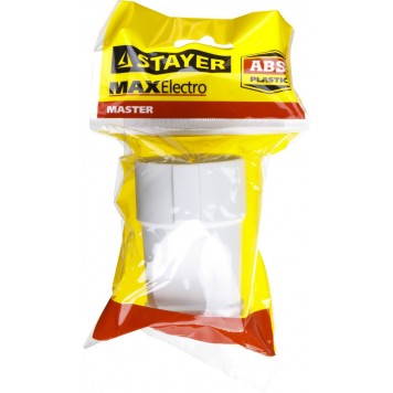 55180-W | Розетка электрическая, 16А/220В, с заземлением, белая, STAYER MAXELECTRO-2