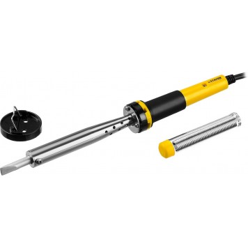 55300-80 | Паяльник с двухкомпонентной рукояткой и долговечным жалом, в комплекте (припой и подставка), 80 Вт, клин, STAYER PROFI-0