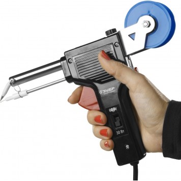 55304-60 | Паяльник с подачей припоя, 2 мощности (30Вт/60Вт), диаметр проволоки припоя от 1 до 3мм, ЗУБР ПРОФЕССИОНАЛ-5