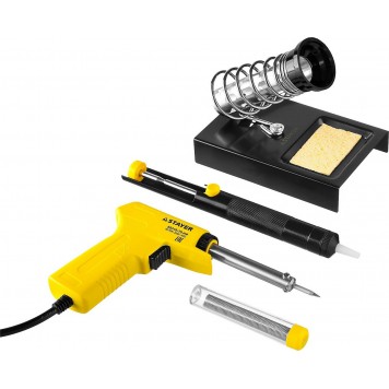 55315-70-H4 | Набор для паяльных работ PROTerm, паяльник 55307 + подставка + припой + шприц, 60 Вт, STAYER PROFI-0