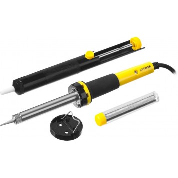 55316-30-H4 | Набор для паяльных работ, 55300 + шприц + подставка + припой, 30 Вт, STAYER PROFI-0