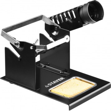 55321 | Подставка для паяльников штампованная, с держателем для катушек с припоем, STAYER MASTER-0