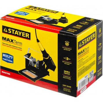 55321 | Подставка для паяльников штампованная, с держателем для катушек с припоем, STAYER MASTER-1