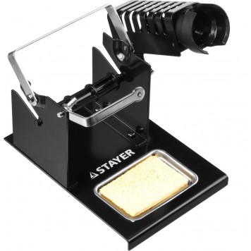 55321 | Подставка для паяльников штампованная, с держателем для катушек с припоем, STAYER MASTER-2