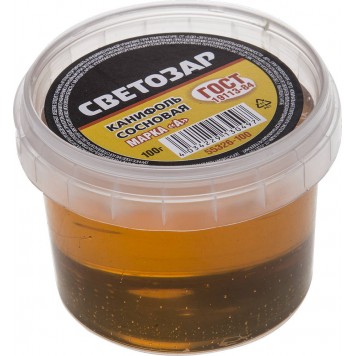 55326-100 | Канифоль для паяльных работ, пластиковая банка, 100г, СВЕТОЗАР-0