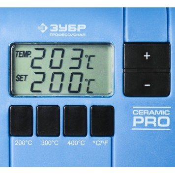 55335 | Паяльная станция цифровая с ЖК дисплеем, керамический нагреватель, диапазон 150-450°C, 48Вт, ЗУБР ПРОФЕССИОНАЛ-5