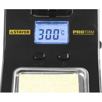 55370 | Паяльная станция цифровая с ЖК дисплеем, диапазон 160-520°C, шаг 10°C, 48Вт, STAYER PROFI-4