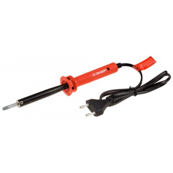 55400-60 | Электропаяльник с пластиковой рукояткой и долговечным жалом, форма клин, 60Вт, ЗУБР МАСТЕР-0