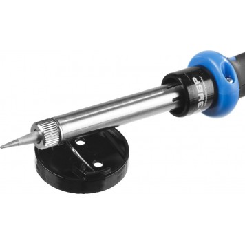 55402-60_z01 | Паяльник c двухкомпонентной рукояткой в наборе с припоем и подставкой, 60Вт, конус, ЗУБР ПРОФЕССИОНАЛ-3