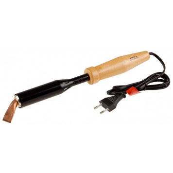 55405-150_z01 | Электропаяльник для лужения с деревянной рукояткой и долговечным жалом, форма клин, 150Вт, ЗУБР МАСТЕР-0
