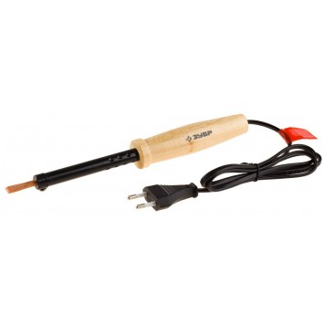 55405-60 | Электропаяльник с деревянной рукояткой и долговечным жалом, форма клин 60Вт, ЗУБР МАСТЕР-0