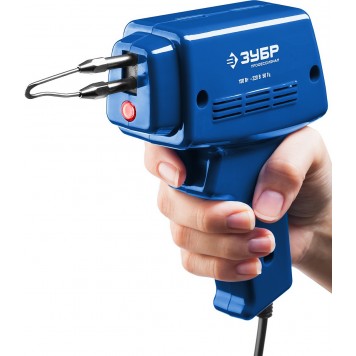 55412-H4_z01 | Импульсный паяльник в наборе, 2 сменных жала, канифоль, припой, 150Вт, ЗУБР ПРОФЕССИОНАЛ-5