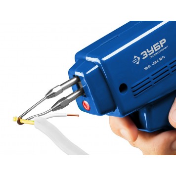 55412-H4_z01 | Импульсный паяльник в наборе, 2 сменных жала, канифоль, припой, 150Вт, ЗУБР ПРОФЕССИОНАЛ-8